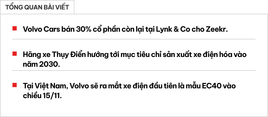 Bán hết cổ phần tại Lynk & Co, Volvo Cars đang dần độc lập với Geely?- Ảnh 1.