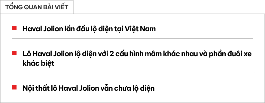 Lô Haval Jolion đầu tiên cập cảng Việt Nam: 2 phiên bản phân biệt được từ ngoại hình, có điểm khác bản Thái, dễ ra mắt tháng này đấu Corolla Cross- Ảnh 1.