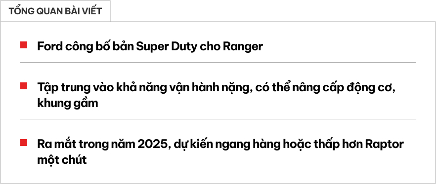 Ford bổ sung bản 'ngựa thồ' độc quyền từ F-Series cho Ranger, lấy động cơ của Raptor để kéo khỏe hơn, nếu về Việt Nam càng gây khó cho đối thủ- Ảnh 1.