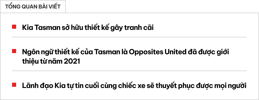 Nhiều người chê thiết kế Kia Tasman, hãng tự tin: 'Khi đã quen thì dù không phải gu cũng thấy đẹp'- Ảnh 2.