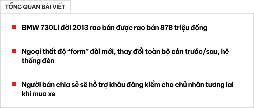 Chiếc BMW 7-Series rao bán gần 900 triệu nhưng sẽ khiến người khác tưởng rằng đi xe 3,5 tỷ chỉ nhờ 1 chi tiết- Ảnh 1.