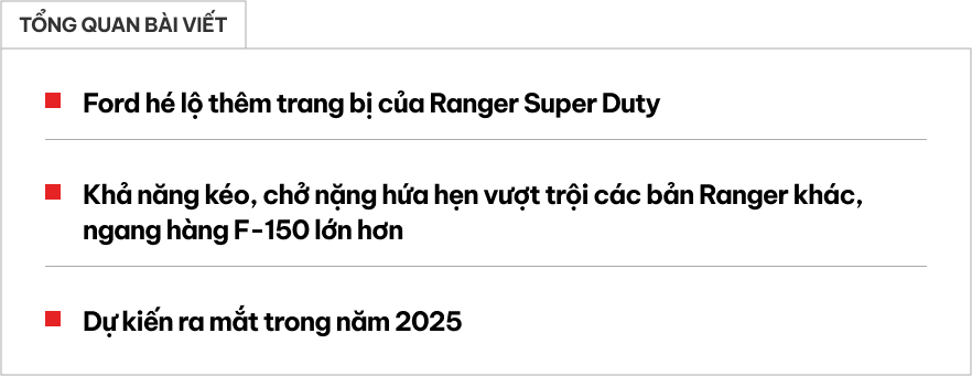 Ford Ranger Super Duty lộ mâm khủng hơn bản thường, sức kéo 4,5 tấn ngang F-150, dễ dùng máy V6 như bản Raptor- Ảnh 1.