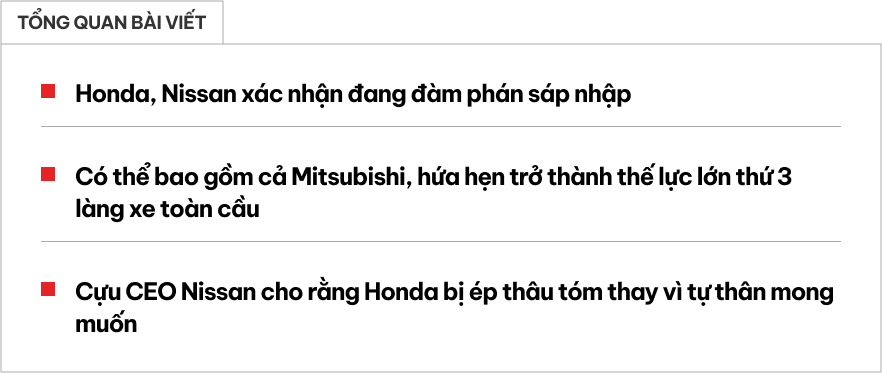 Nissan và Honda xác nhận sáp nhập làm một, cựu CEO Nissan từng dính bê bối chia sẻ: 'Honda bị ép làm'- Ảnh 1.