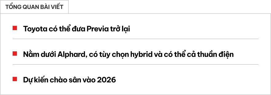 'Chán' phong cách Alphard, Toyota hồi sinh MPV từng gây chú ý ở Việt Nam với biệt danh 'đĩa bay', dự kiến có cả hybrid và thuần điện- Ảnh 1.