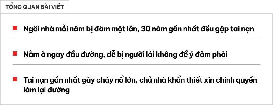 Ngôi nhà đen đủi top thế giới: 30 năm bị ô tô đâm 30 lần, nguyên nhân đến từ một góc cua- Ảnh 1.