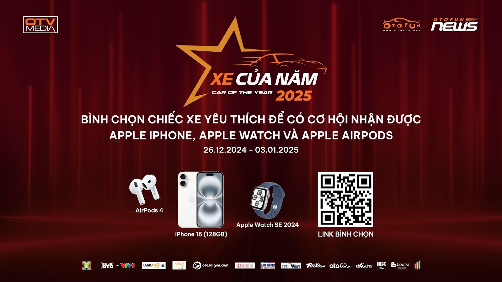 Bình chọn XE CỦA NĂM 2025 nhận iPhone 16 trị giá 30 triệu đồng- Ảnh 1.