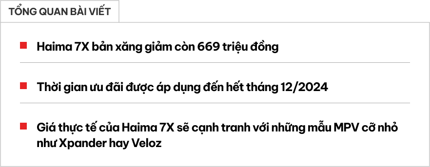 Haima 7X giảm giá gần 200 triệu đồng: Bản xăng còn 669 triệu đồng, đấu Innova Cross bằng giá ngang Veloz Cross- Ảnh 1.