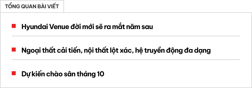 Hyundai Venue đời mới có thể trông như thế này: Ngoại thất hầm hố, cabin như Creta, màn giống Sonet- Ảnh 1.