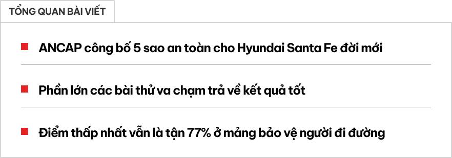 Số liệu này cho thấy Hyundai Santa Fe 2024 an toàn đến mức nào khi bị đâm nát- Ảnh 1.