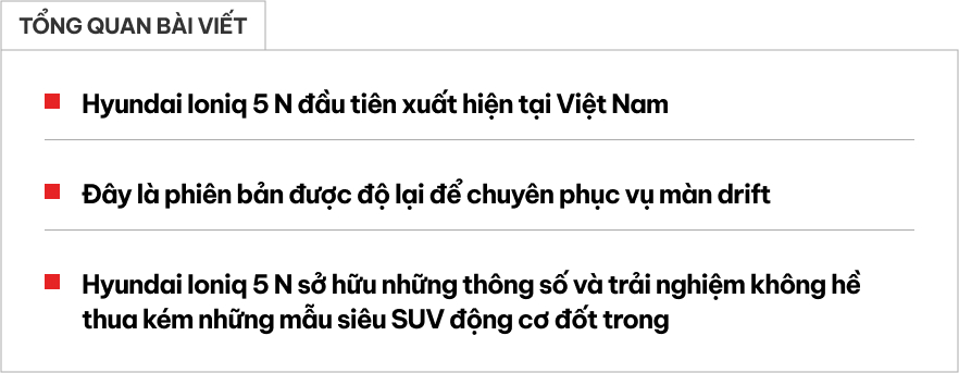 Cận cảnh Hyundai Ioniq 5 N độ drift vừa về Việt Nam: Gần 650 mã, thêm khung chống lật và phanh tay, giả lập sang số như xe xăng- Ảnh 1.