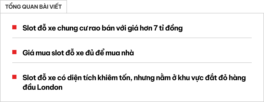 Phí đỗ xe nơi này có thể khiến nhiều người sốc nặng: Bé, xấu, nhưng giá ngang mua nhà