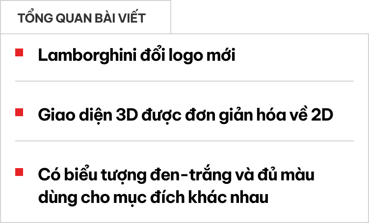 Lamborghini đổi logo mới trông... gần như cũ, nhiều 'tùy chọn' màu để ...