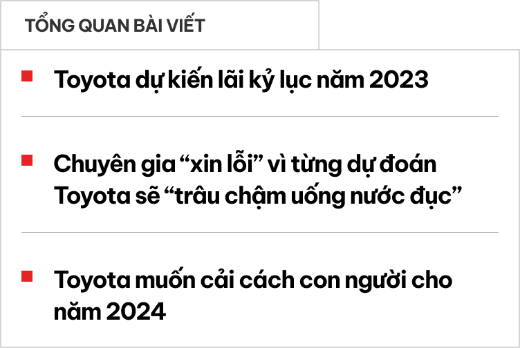 Toyota sắp báo lãi kỷ lục, lật ngược dự đoán của các chuyên gia