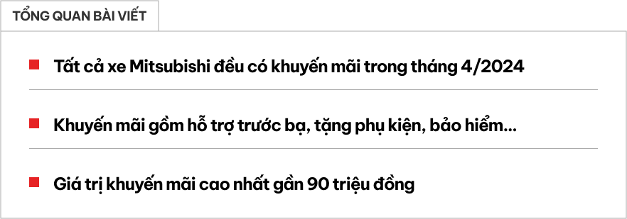 Với khuyến mãi kiểu này, mua xe Mitsubishi sẽ tiết kiệm gần 90 triệu phí lăn bánh, đỡ tốn thời gian kiếm phụ kiện - Ảnh 1.
