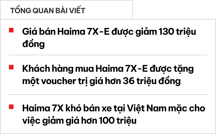 Xe Trung Quốc Haima 7X-E giảm giá mạnh 130 triệu đồng, vẫn đắt hơn ...