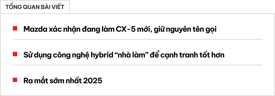 Chính thức: Mazda CX-5 không đổi tên, thêm tuỳ chọn hybrid nhưng có điểm khác mọi dòng Mazda hybrid khác- Ảnh 1.