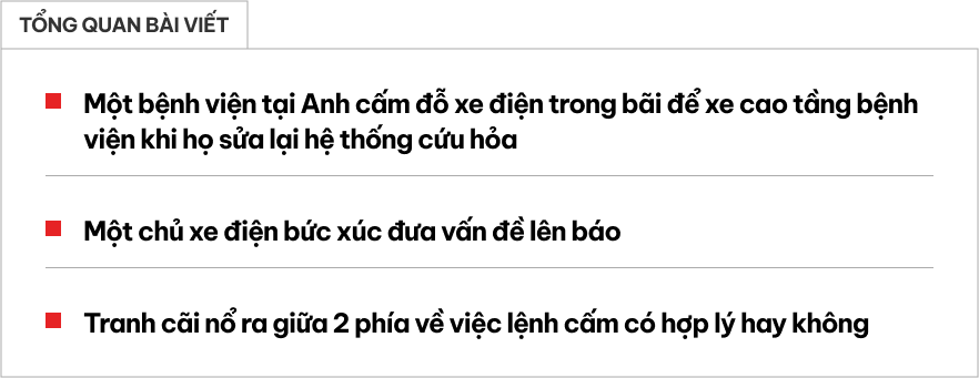 Không được đỗ xe điện trong bãi để xe cao tầng vì bệnh viện sợ bị cháy, một chủ xe gửi văn bản yêu cầu giải thích rõ lệnh cấm- Ảnh 1.