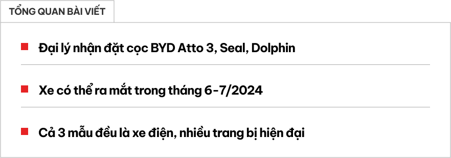 Đại lý nhận cọc 3 xe BYD, báo ra mắt tháng sau: Nhiều phân khúc, có mẫu ngang cỡ CX-5, Camry, chạy 700km/sạc- Ảnh 1.