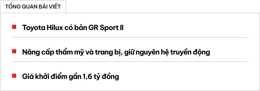 Bản Toyota Hilux mà sẽ nhiều người thích chốt giá tận 1,5 tỷ, đắt hơn Ford Ranger Raptor - Ảnh 1.