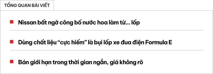 Nước hoa cho ai thích Nissan, thích đua xe và giàu: Có mùi lốp xe, mùi đường cháy như vừa đi đua về- Ảnh 1.