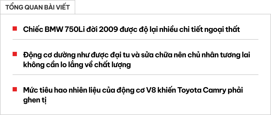 Chào BMW 750Li giá hơn 800 triệu, người bán khẳng định: ‘Tiền làm xe đắt hơn tiền xe, tiết kiệm xăng hơn Camry’- Ảnh 1.