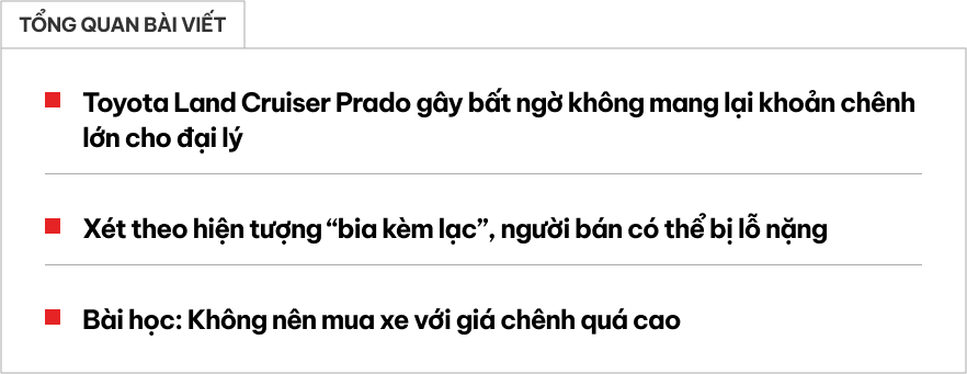 Không ngờ 'hàng hot' Toyota Land Cruiser Prado cũng bị chê, người rao 'chưng hửng' không ăn được giá chênh như kỳ vọng- Ảnh 1.