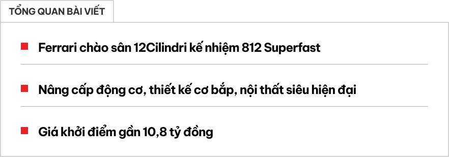 Ferrari 12Cilindri ra mắt: Kế nhiệm 812 Superfast, có nhiều điều chưa từng có- Ảnh 1.