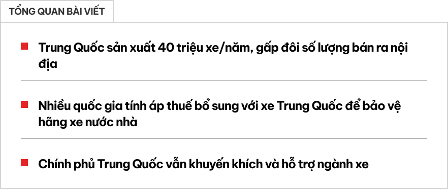 Ô tô Trung Quốc dư thừa đang tràn ra khắp thế giới: 123 hãng sản xuất 40 triệu xe nhưng chỉ bán được 22 triệu chiếc trong nước - Ảnh 1.