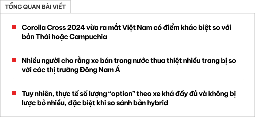 Sờ tận tay Toyota Corolla Cross 2024 tại đại lý để giải đáp cho những thắc mắc ‘Toyota coi thường người Việt’ đang xôn xao trên mạng - Ảnh 1.