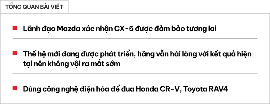 Tương lai của Mazda CX-5 được làm sáng tỏ: 'Chấp' cả đội hình SUV Mazda mới, hybrid hóa đối đầu Toyota RAV4 - Ảnh 1.