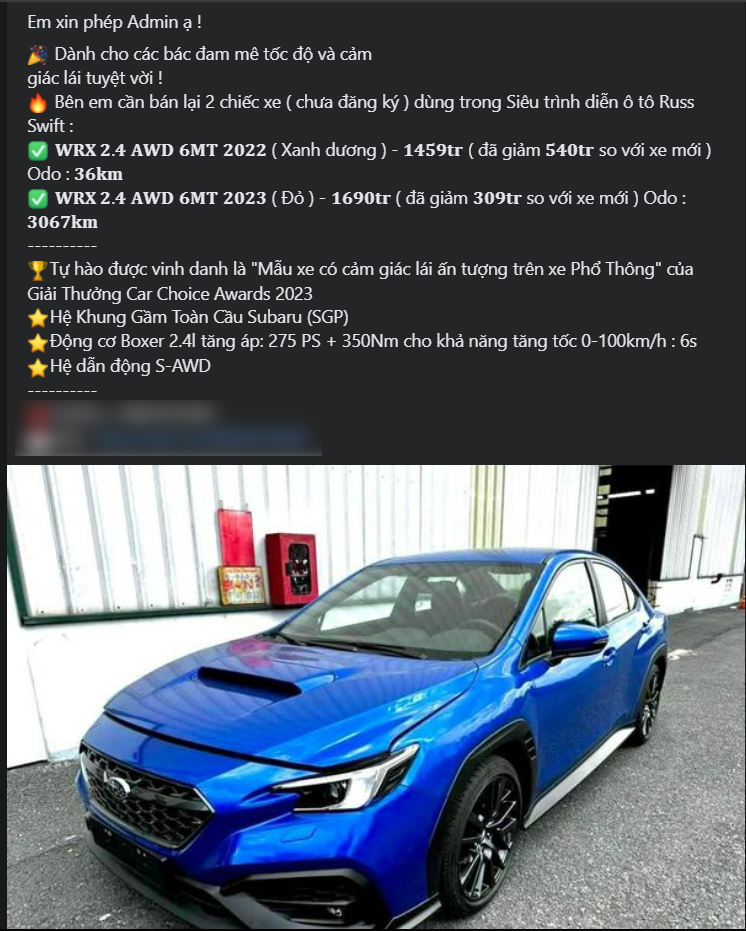 Bộ đôi Subaru WRX rao bán thấp hơn tới 540 triệu so với xe mới: Rẻ hơn C 300 AMG, từng được một tay đua nổi tiếng sử dụng tại Việt Nam- Ảnh 2.