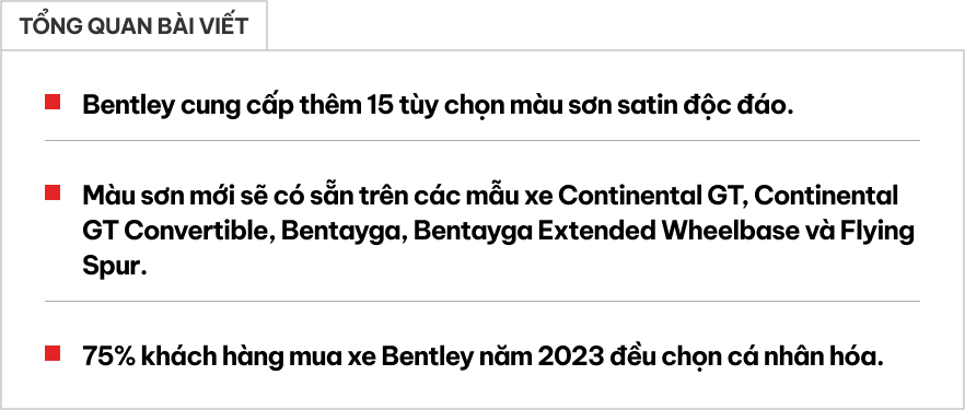 Chiều lòng giới thượng lưu như Bentley, chỉ sơn màu sắc đặc biệt đã tốn 55 giờ công- Ảnh 1.