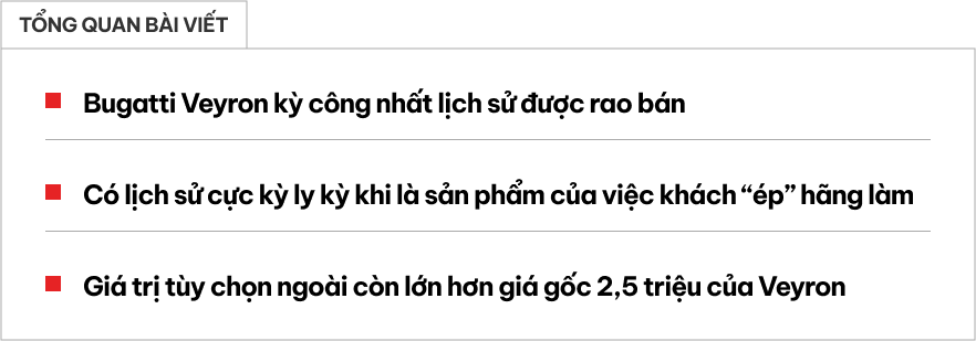 Chuyện mua xe khó tin của giới thượng lưu: Yêu cầu Bugatti làm một chi tiết đắt hơn cả giá siêu xe Veyron, hãng từ chối nhưng không được- Ảnh 1.