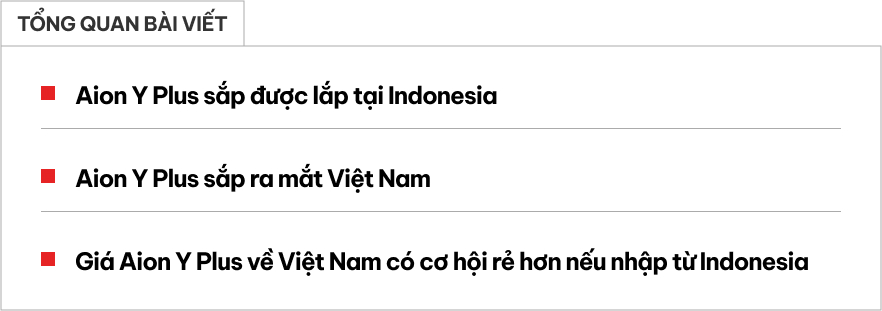 Aion Y Plus sắp ra mắt Việt Nam tới đây có cơ hội rẻ hơn vì lý do này- Ảnh 1.