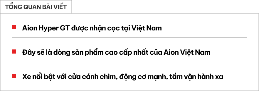 Aion Hyper HT sắp về Việt Nam: Cửa cánh chim, mạnh ngang VF 7, đầy pin chạy Hà Nội - Đà Nẵng không cần sạc lại- Ảnh 1.