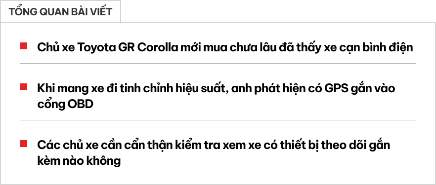 Thấy chiếc Toyota Corolla mới mua cạn sạch bình, chủ xe tá hỏa khi phát hiện một thiết bị theo dõi bị cắm vào xe lúc nào không hay- Ảnh 1.