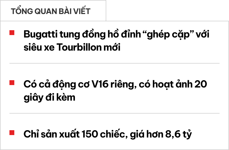 Đây là cách Bugatti giúp các đại gia ghi nhớ Tourbillon đã đổi động cơ ...