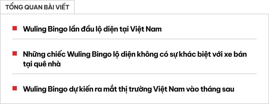 Wuling Bingo lần đầu tiên lộ diện tại Việt Nam: Dự kiến ra mắt tháng sau, khó có giá rẻ- Ảnh 1.