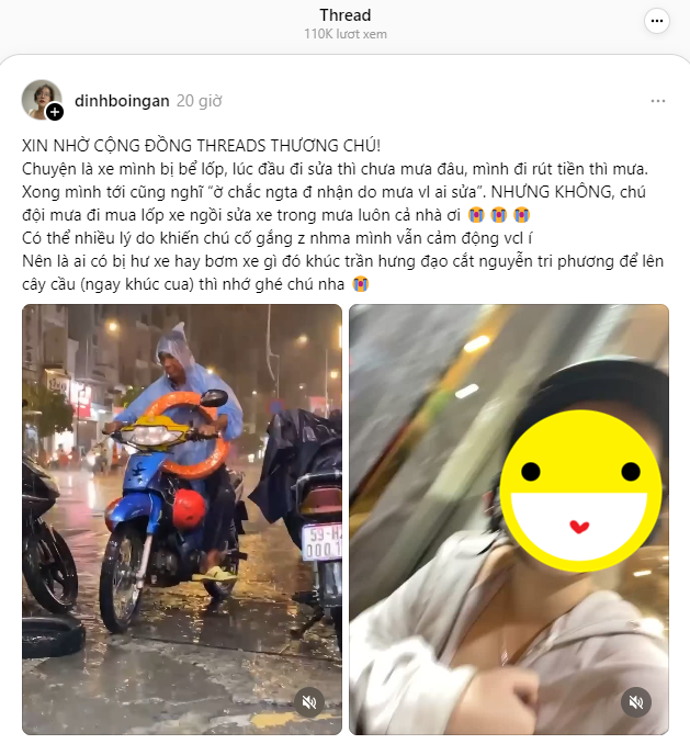 "Ông bụt" sửa xe và bé cún đang viral khắp cõi mạng: Bất chấp mưa gió, 1-2h sáng vẫn "giải cứu" hội gặp kiếp nạn- Ảnh 1.