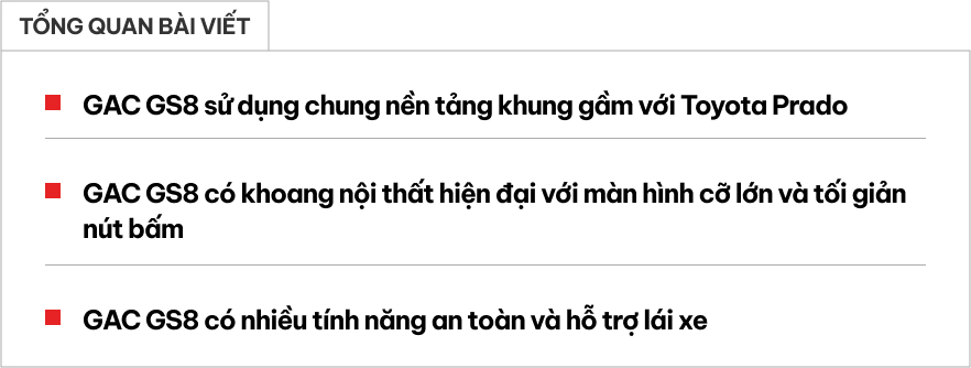 Sang tận Trung Quốc xem GAC GS8 sắp về Việt Nam: Chung gầm Toyota Prado, cạnh tranh bằng loạt trang bị xịn xò- Ảnh 1.