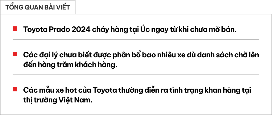 Toyota Prado 2024 cháy hàng dù chưa mở bán, khách Việt muốn đặt hàng có thể phải đợi đến 2 năm hoặc...- Ảnh 1.