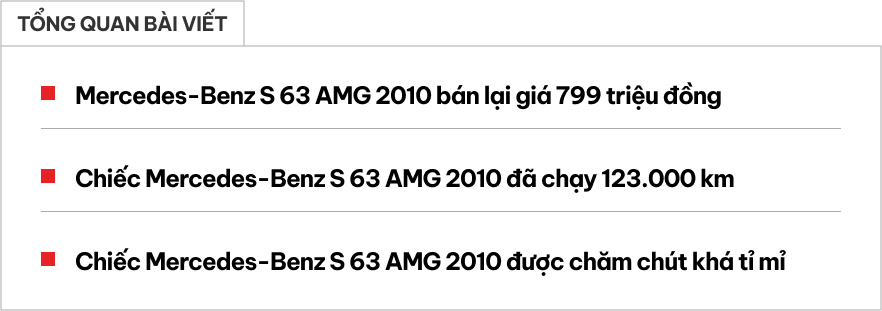 14 năm chạy 123.000km, Mercedes-Benz S 63 từ 12 tỷ nay rao 799 triệu đồng, ngang Mazda6 'đập hộp'- Ảnh 1.