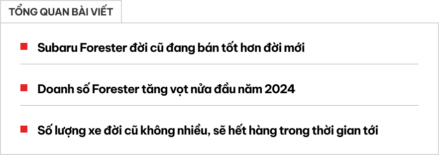 Dân tình đổ xô mua Subaru Forester đời cũ gây ‘cháy hàng’ sau khi đời mới ra mắt, nguyên nhân có thể đến từ 2 yếu tố- Ảnh 1.