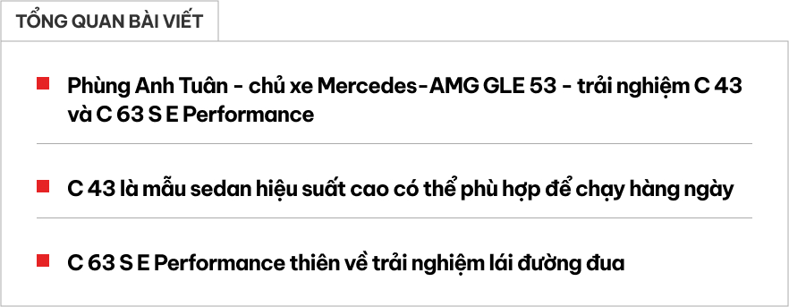 ‘Phù thủy retrofit Mercedes’ sở hữu GLE 53 trải nghiệm C 43 và C 63 S E Performance: ‘AMG 2 số vẫn có thể đi hàng ngày’- Ảnh 1.