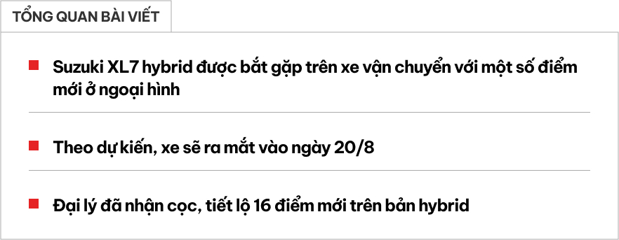 Suzuki XL7 hybrid lộ diện trước ngày ra mắt Việt Nam: Màu mới, dễ thêm ga tự động, CarPlay không dây, cạnh tranh Xpander- Ảnh 1.