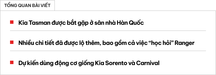 Bán tải Kia Tasman lộ chi tiết rất được yêu thích trên Ranger, nội thất gợi nhớ tới Sorento- Ảnh 1.