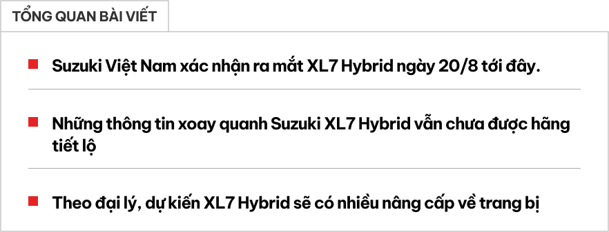 Suzuki XL7 Hybrid chốt lịch ra mắt Việt Nam: Máy xăng 1.5L kèm máy phát điện mạnh 103 mã lực, giá bán khó dưới 600 triệu đồng- Ảnh 1.