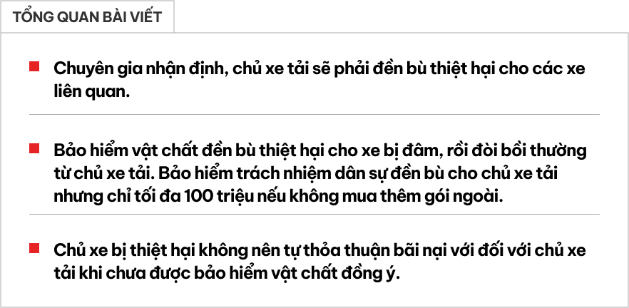 Sau vụ đâm liên hoàn xe trên cầu Phú Mỹ, chuyên gia bảo hiểm nhận định: Chủ xe tải phải bồi thường dù có lỗi hay không- Ảnh 1.