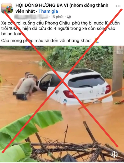 Vụ sập cầu Phong Châu: "Bác" thông tin cứu 4 người trong ôtô bị cuốn trôi 10 km- Ảnh 1.