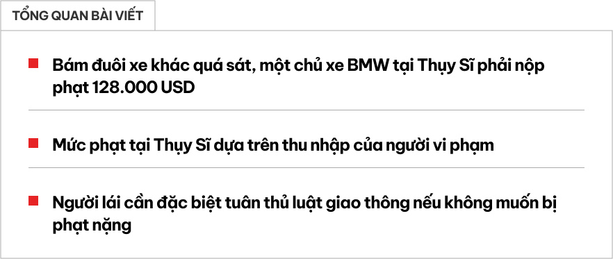 Tài xế BMW bị phạt hơn 3 tỉ vì bám quá sát đuôi xe trước, lý do là... quá giàu- Ảnh 1.